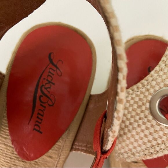 Lucky Brand Kyndra Multi-Color Espadrille Wedge Sandal in Size 8M - Picture 10 of 12